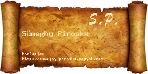 Sümeghy Piroska névjegykártya